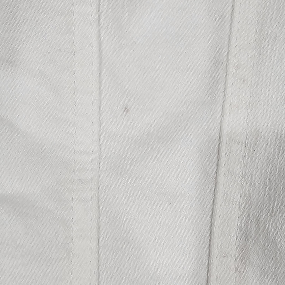 COPY - Women optic white "Guess" peplum denim jacket with floral applique on th… - Picture 3 of 6